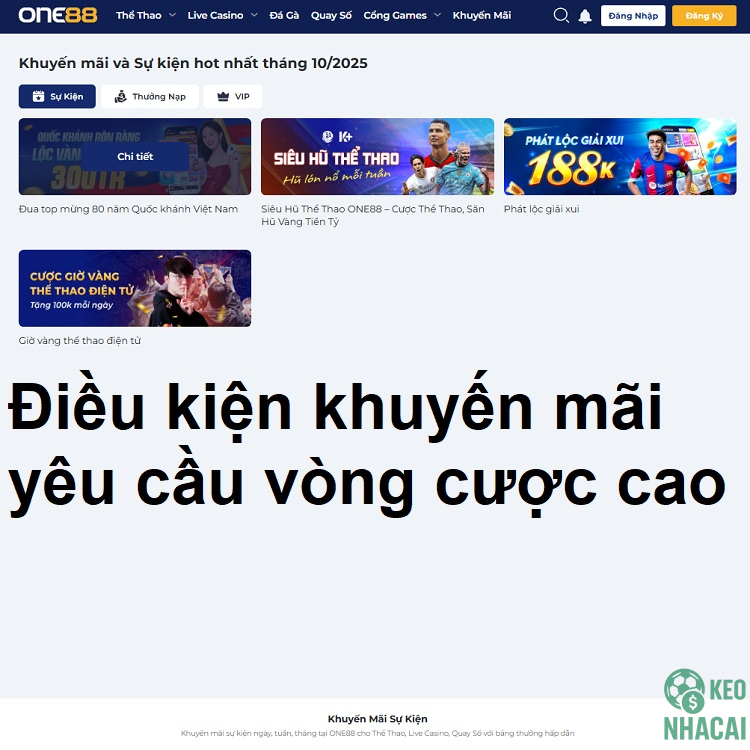 Điều kiện khuyến mãi yêu cầu vòng cược cao Điều kiện khuyến mãi yêu cầu vòng cược cao