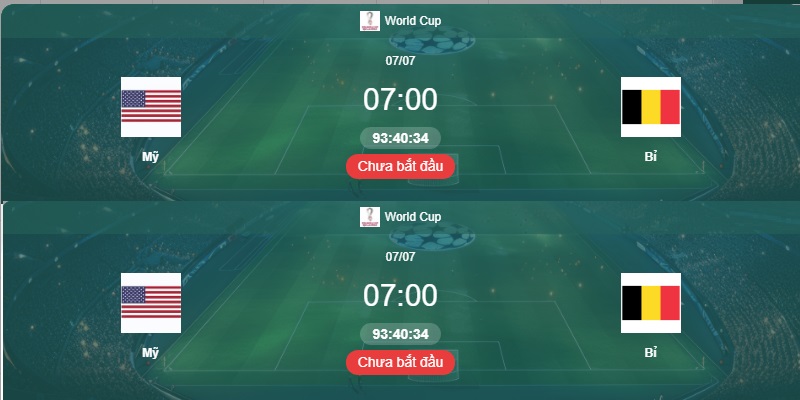 Soi kèo Mỹ vs Bỉ