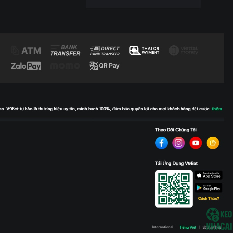 Sự uy tín của V9BET Sự uy tín của V9BET