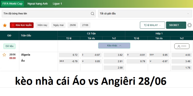 kèo nhà cái Áo vs Angiêri 28/06 kèo nhà cái Áo vs Angiêri 28/06