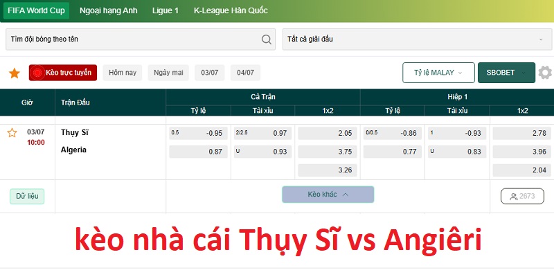 kèo nhà cái Thụy Sĩ vs Angiêri